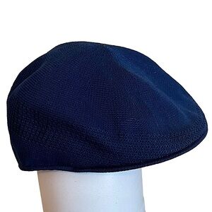 Stetson Vintage Driver Cabbie Golf Gatsby Newsboy Hat Knit Navy Polyester XL USA